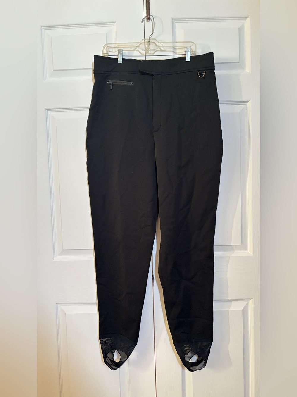 Eddie Bauer EBTEK Women’s Black Schoeller Ski Stirrup Pants Wool Blend